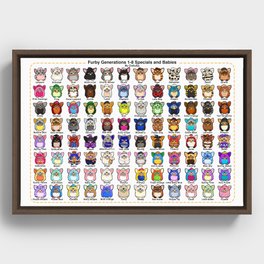 Furby Collection Framed Canvas