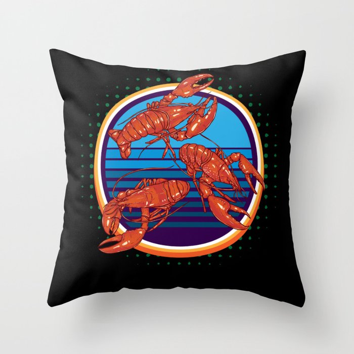 Lobster Shellfish Sea Creature Crab Throw Pillow