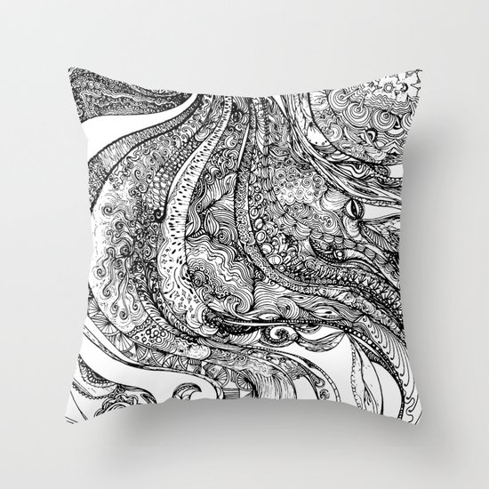 Peacock Dreams Throw Pillow
