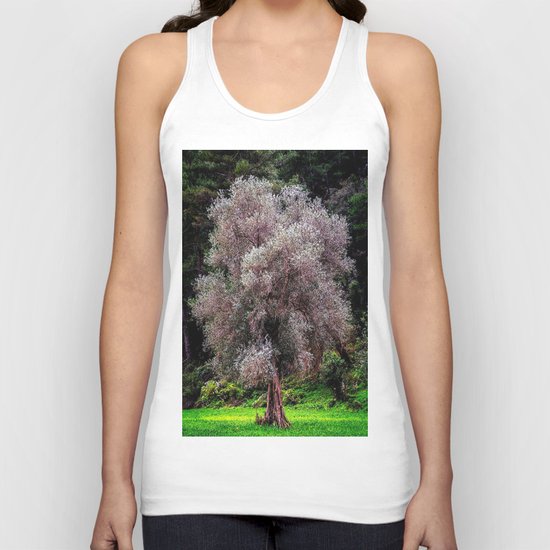 white tree Unisex Tank Top