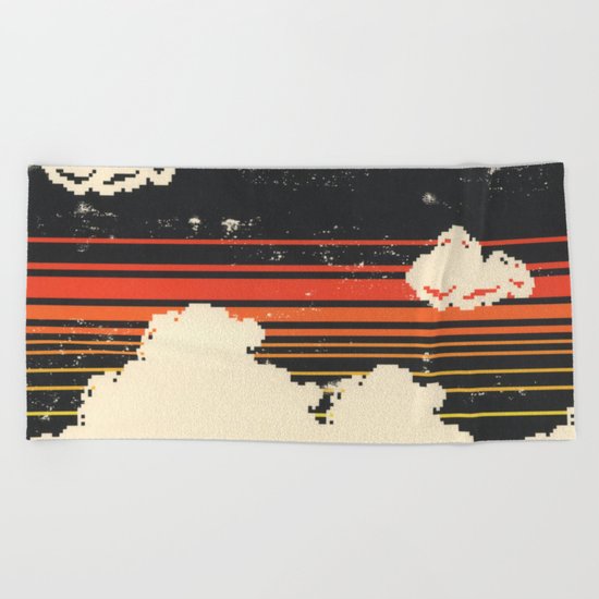 Clouds in the Sky at Night Beach Towel