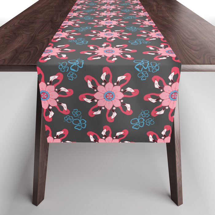 Flamingo Floral Table Runner