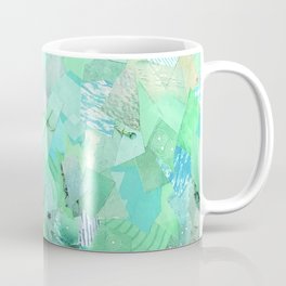 Teal Collage Coffee Mug