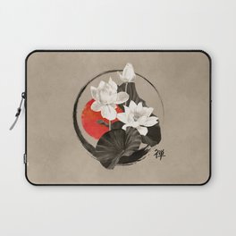 White Lotus Enso Zen Circle  Laptop Sleeve