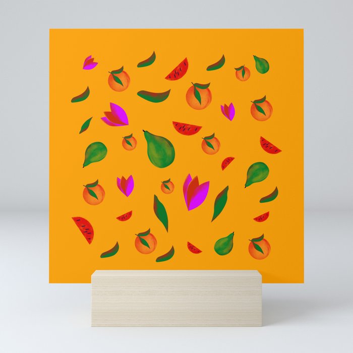 Fruity Pattern Mini Art Print