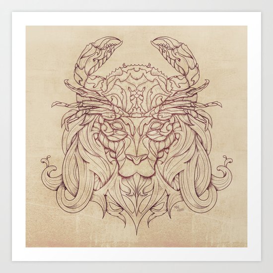 Lion Crab Art Print