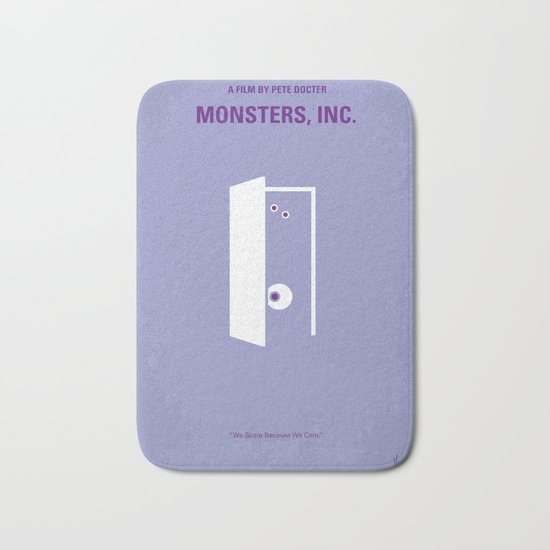 No161 My Monster Inc minimal movie poster Bath Mat