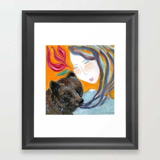 Bear Goddess Magick Framed Art Print