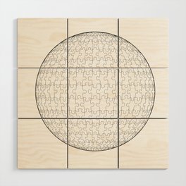 Spherical Jigsaw Puzzle. Wood Wall Art