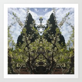Blossom over Cypress, Crown and Passing Art Print