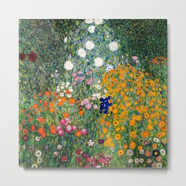 Gustav Klimt - Flower Garden - 1906 - Re-Mastered Print Metal Print