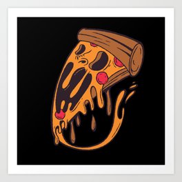Funny Halloween Horror Pizza Cheese Art Print | Scarypizza, Cheeseface, Graphicdesign, Kidshorrortshirt, Funpizza, Comichorror, Italianfood, Funnypizza 