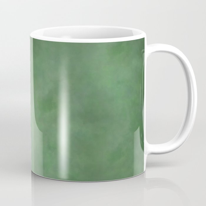 Abstract Soft Watercolor Gradient Ombre Blend 1 Deep Dark Green and Light Green Coffee Mug
