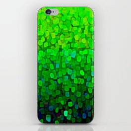 Glitter Sparkles Green iPhone Skin