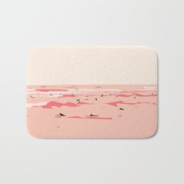 Sunset Tiny Surfers in Lima Bath Mat