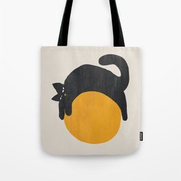 Cat with ball Tote Bag