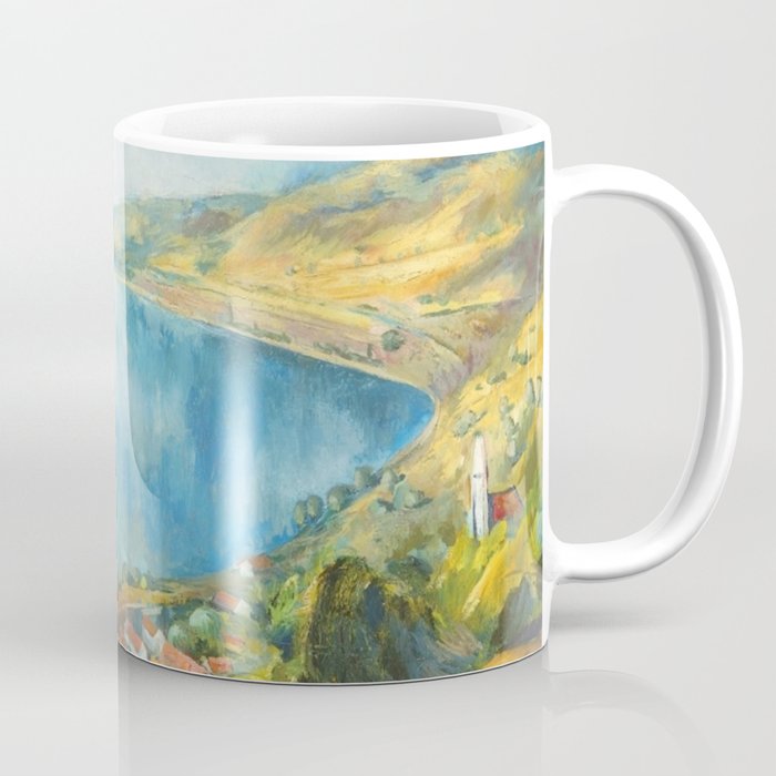 Sunlight on the Danube River landscape painting by Istvan Szonyi Coffee Mug