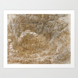 Leonardo da Vinci, A Deluge, 1517 Art Print