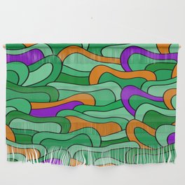 Abstract pattern - green, purple and orange. Wall Hanging