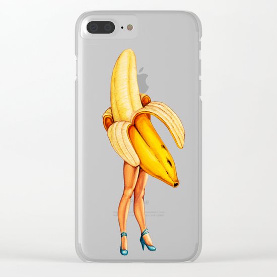 Banana Girl Clear iPhone Case