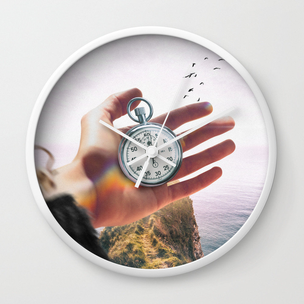 Time Is An Abstraction Wall Clock By Lindxr Society6
