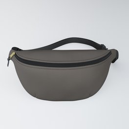 Dark Brown Solid Color Pairs Pantone Delicioso 19-0840 TCX Shades of Brown Hues Fanny Pack