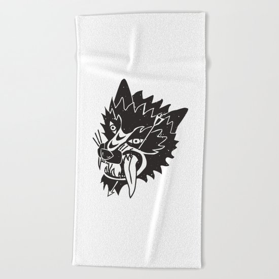 Growlin' Wolf Beach Towel