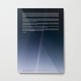 Pale Blue Dot — Voyager 1 (2020 rev.), quote Metal Print | Solarsystem, Nasa, Graphicdesign, Quote, Voyager, Voyager1, Deepspace, Cosmos, Palebluedot, Space 
