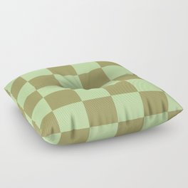 Moss and Sage Green Checker 70s Pattern (xii 2021) Floor Pillow