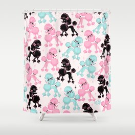 Poodles Shower Curtains For Any Bathroom Decor Society6 Poodles Shower Curtains For Any, Pink Poodle Shower Curtain