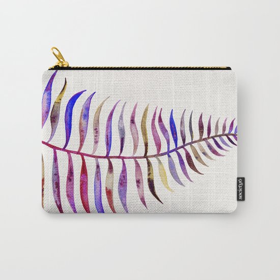 Magenta Palm Leaf Carry-All Pouch