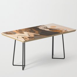 Peaceful Mountain River Sunset Coffee Table