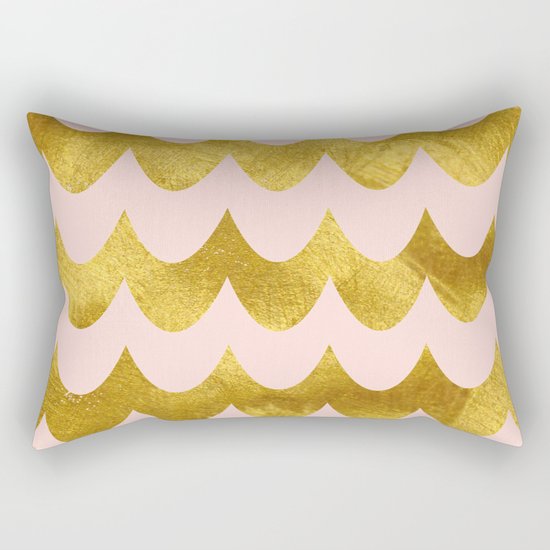 Pink Gold Foil 04 Rectangular Pillow