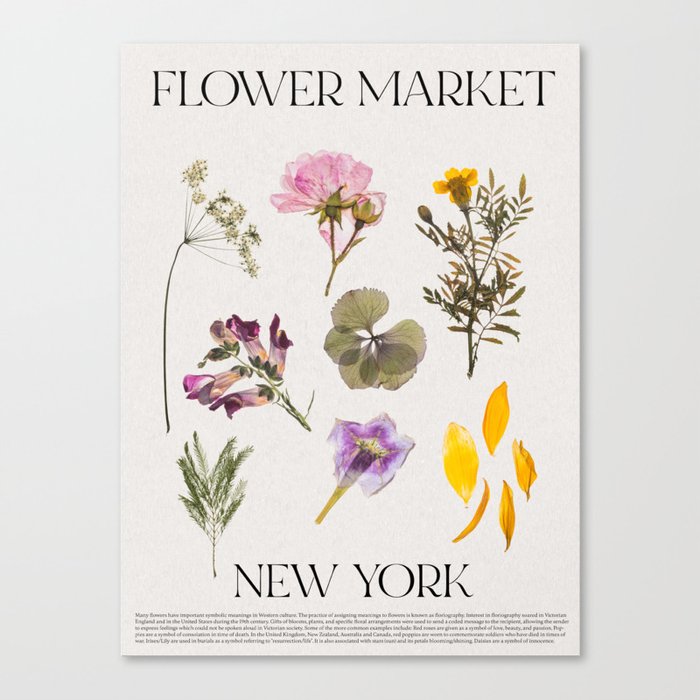 Flower Market New York Print, Pressed Dry Flowers, Flower Wall Decor, Dried  Flowers, Pressed Flowers Art, Flower composition, Trendy, Florist gift Framed  Art Print by PAPER GRPHC STUDIO