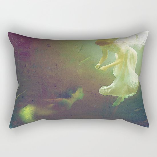 The angel and the mermaid Rectangular Pillow