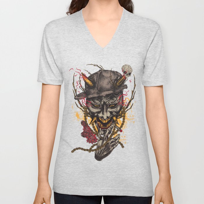 Skull III V Neck T Shirt