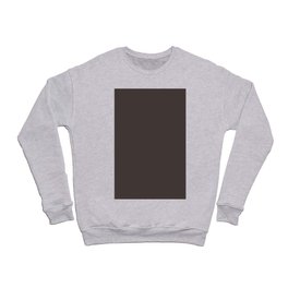 Dark Gray Brown Solid Color Pantone Mulch 19-0910 TCX Shades of Black Hues Crewneck Sweatshirt