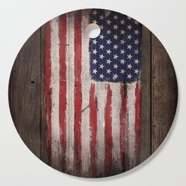Wood American flag Cutting Board