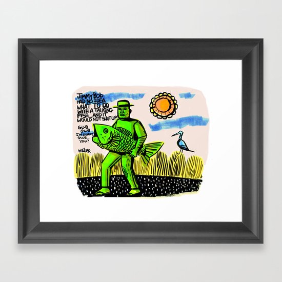 Jimmy Bob's Fishing Adventure Framed Art Print