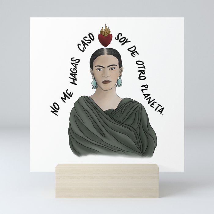 Frida from Another Planet - White Mini Art Print