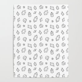 Black Gems Pattern Poster