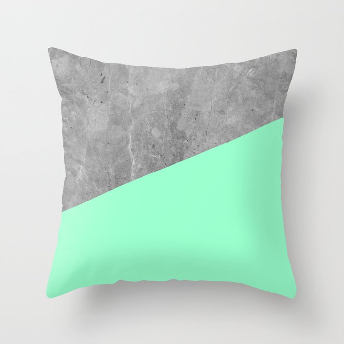 Geometry 101 Mint Meringue Throw Pillow