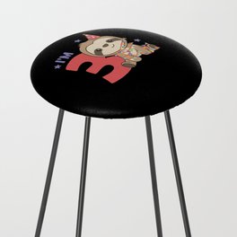 Third Birthday Sloth for Children 3 Years Counter Stool