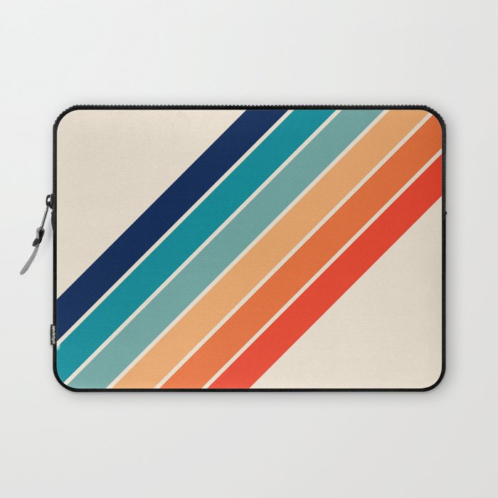 Karanda - 70s Style Classic Retro Stripes Laptop Sleeve