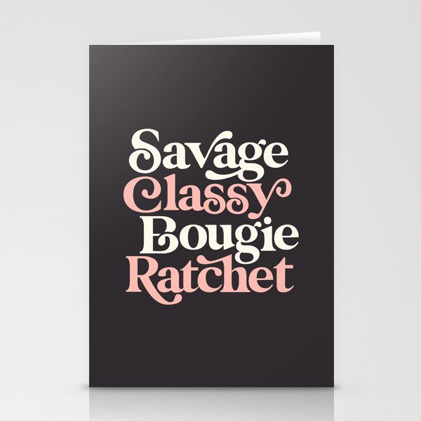 Savage Classy Bougie Ratchet Stationery Cards