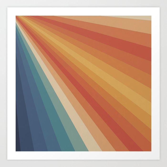 Retro 70s Sunrays Kunstdrucke Retro 70s Sunrays Kunstdrucke