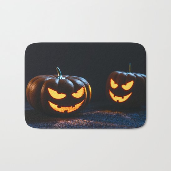 Halloween Pumpkin Lantern Bath Mat