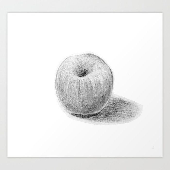 Apple Realistic Pencil Sketch Drawing Art Print By Kyokobartley Society6 Time lapse, how to draw, procreate, ipad pro, apple pencil, drawing, pencil art, drawing tutorial, sketching tutorial, pencil sketch apple realistic pencil sketch drawing art print by kyokobartley