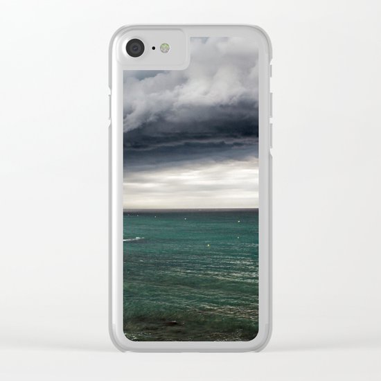 clouds and sea Clear iPhone Case
