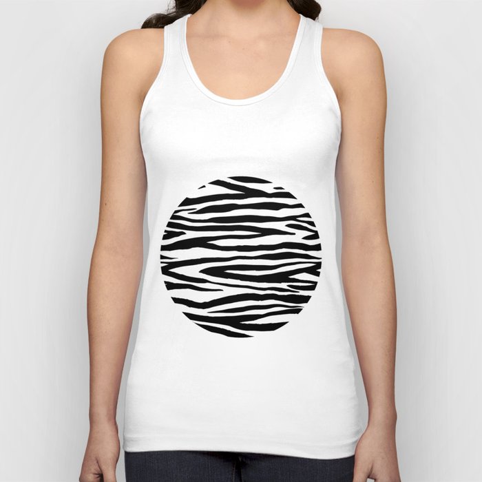 Zebra StripesPattern Black And White Tank Top